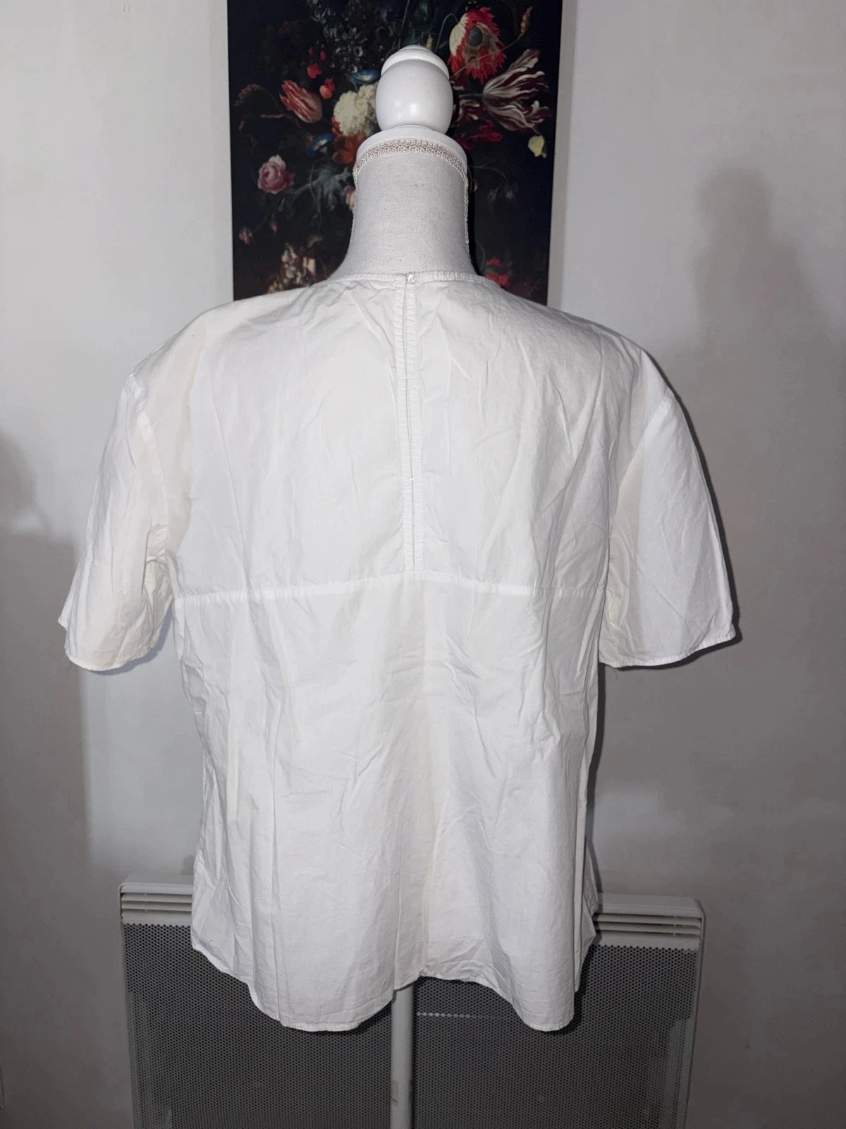 White short-sleeved blouse by Promod size XXL / 44 – photo 2